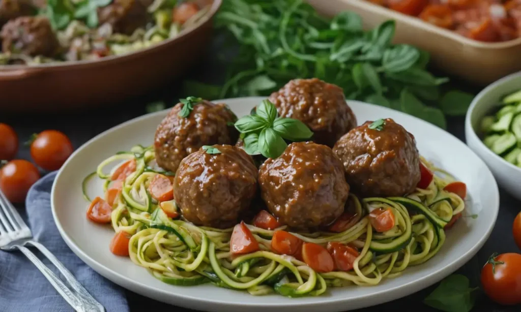 Albondigas italianas con zoodles whole30