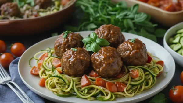 Albondigas italianas con zoodles whole30