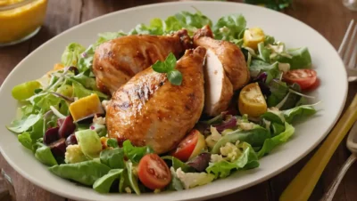 Ensalada cremosa de pollo BBQ