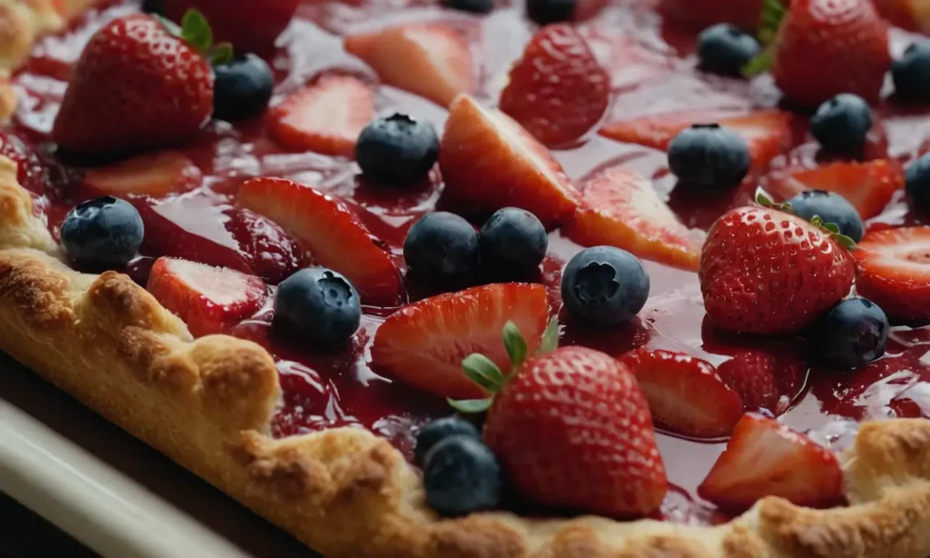 Galette de fresas y arándanos