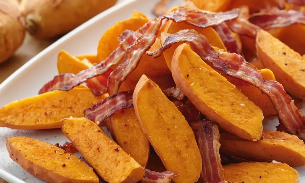 Hash de camote con tocino