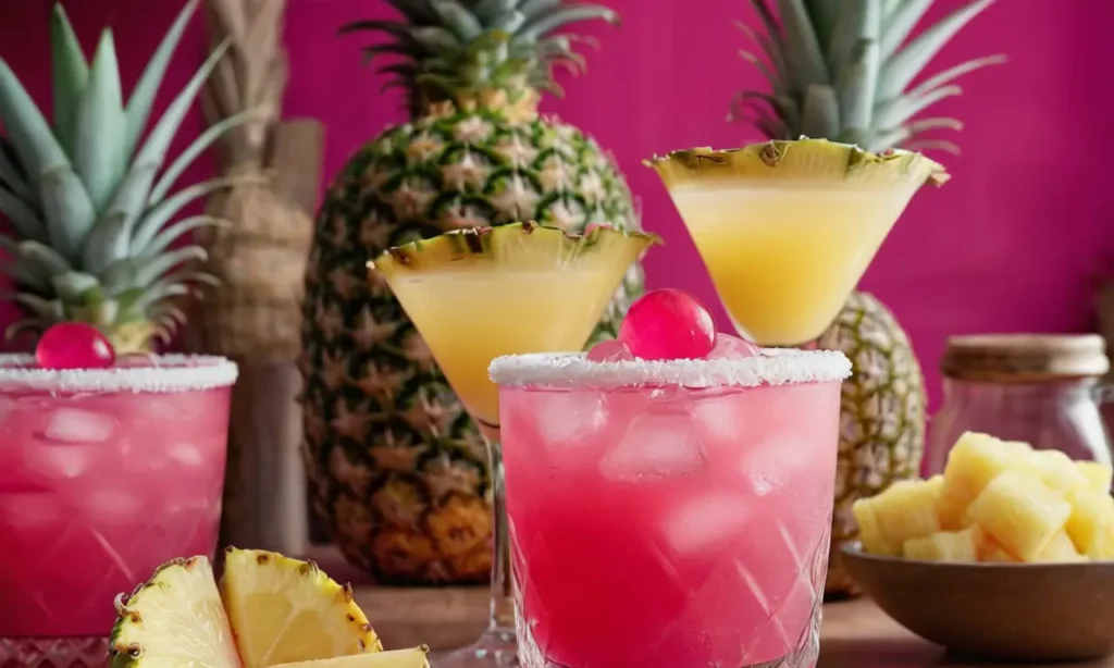 Margaritas de piña congeladas