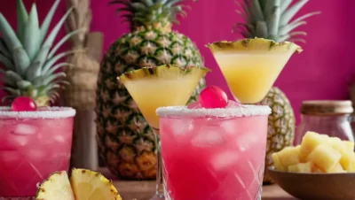 Margaritas de piña congeladas