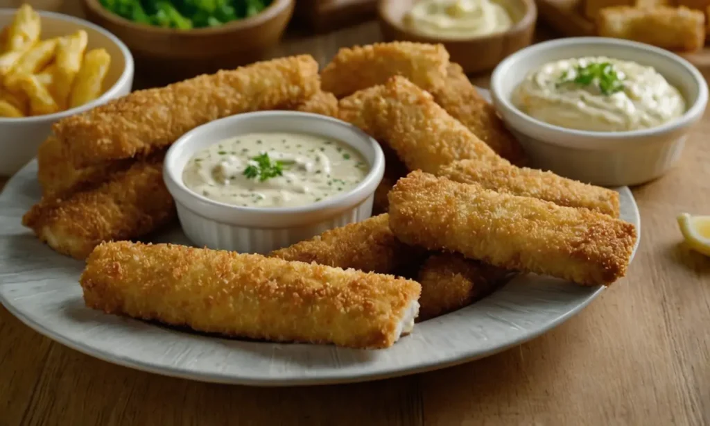 Palitos de pescado al horno con salsa tartara