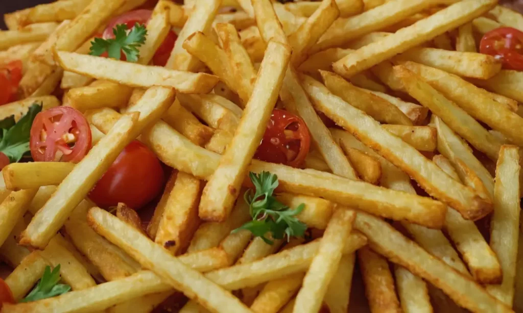 Papas fritas con verduras