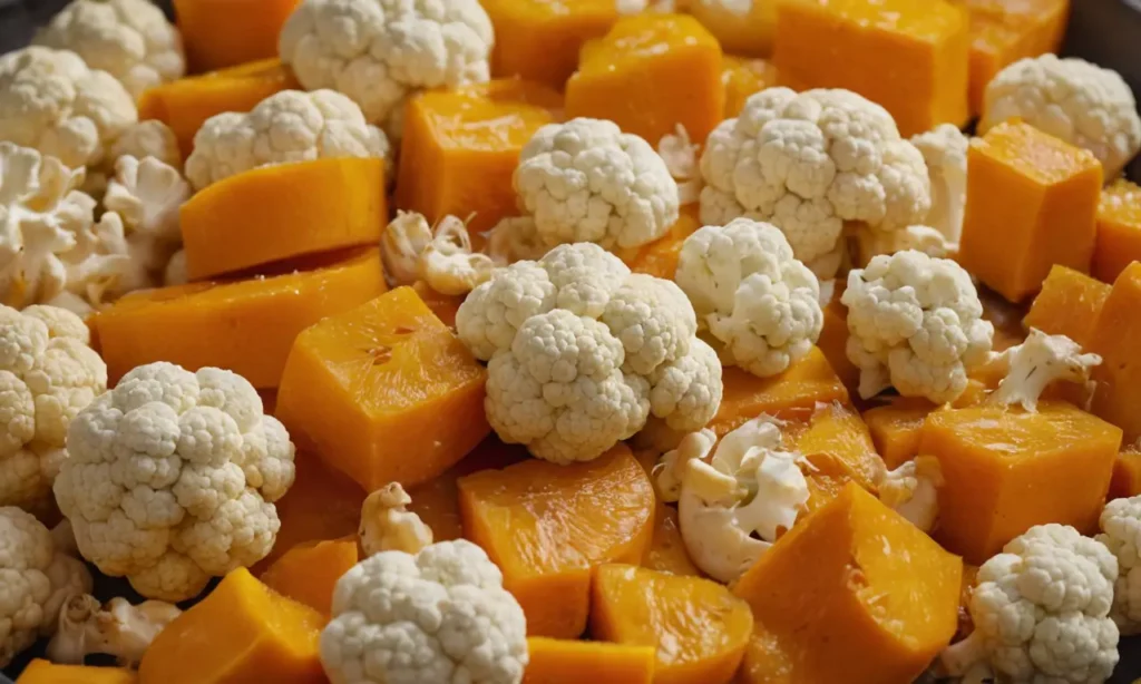 Pure de coliflor y calabaza