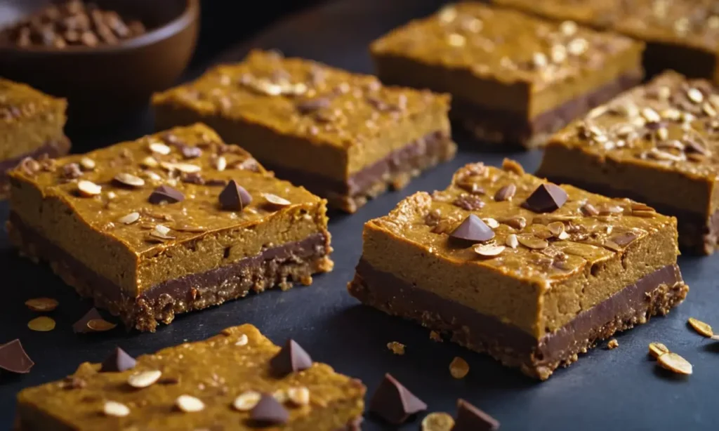 barras de chispas de chocolate y calabaza paleo