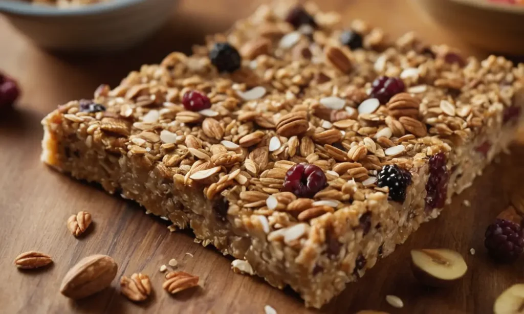 barras de granola sin hornear