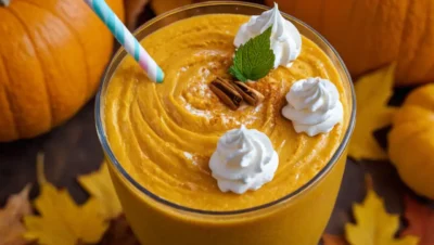 batido de proteína de pastel de calabaza