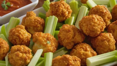 bocaditos de coliflor y búfalo