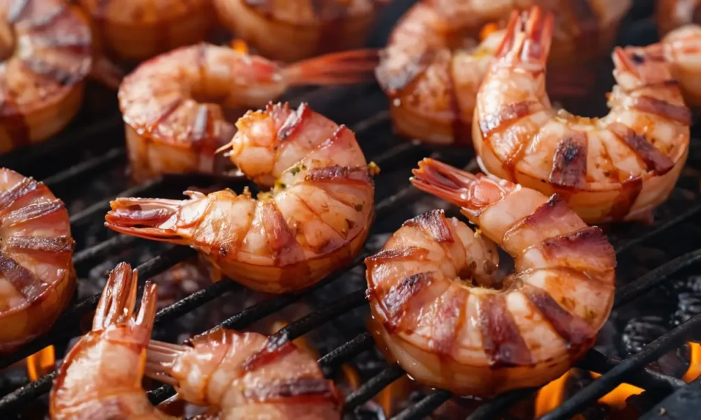 camarones bbq envuelto en tocino