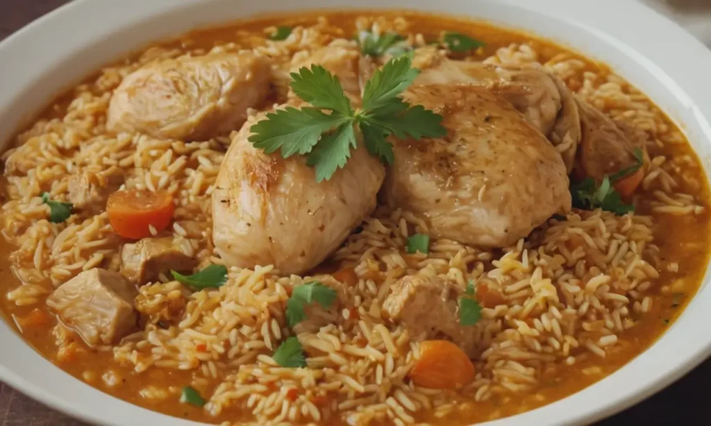 cazuela de arroz y pollo