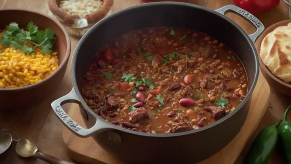 chile de carne y frijoles olla lenta