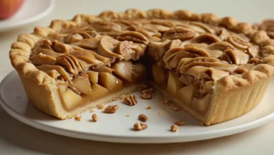 crumble de manzana y mantequilla de mani