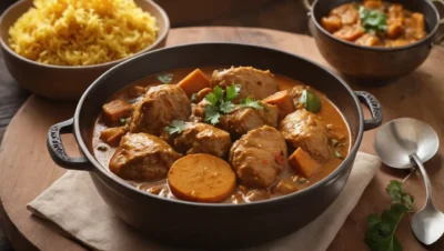 curry de pollo y camote