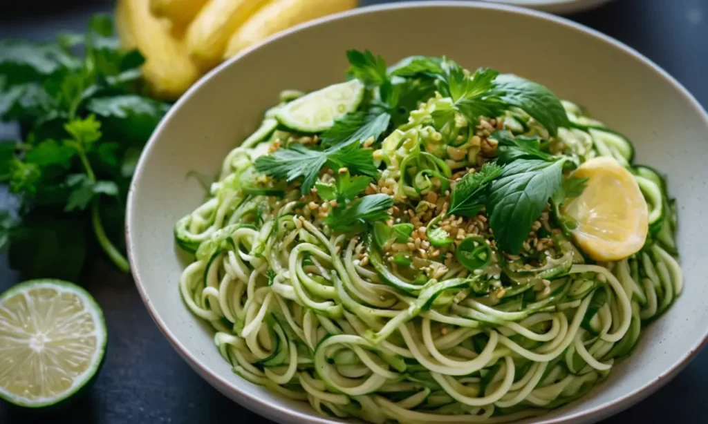 ensalada de fideos de pepino