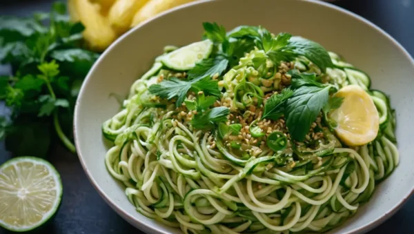 ensalada de fideos de pepino