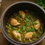 Estofado de pollo y chile verde en olla de cocción lenta: facilísimo