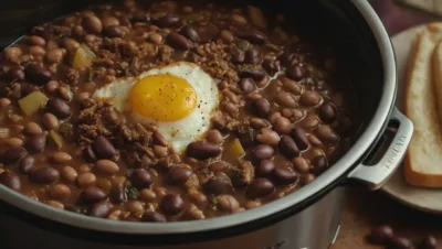 frijoles vaqueros olla cocción lenta