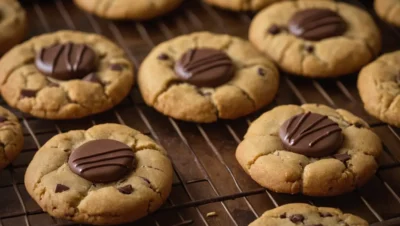 galletas de mantequilla de mani bañadas en chocolate