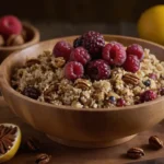 Receta fácil Granola de cereza y nuez con quinua casera