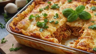 horneado vegetariano cesar con pollo