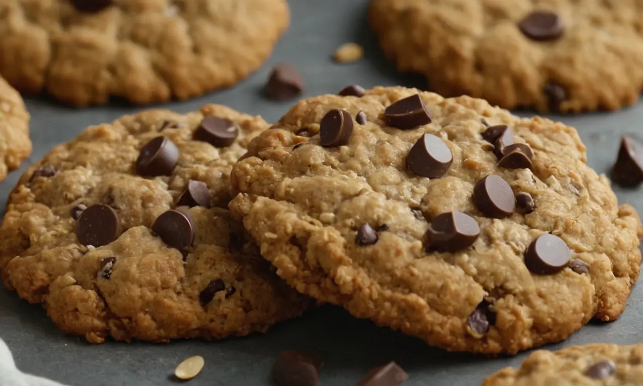 Galletas crujientes y masticables de calabaza con chispas de chocolate