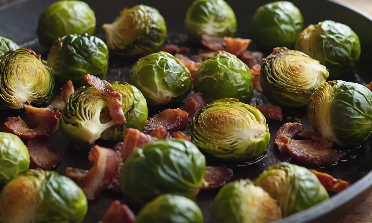 Se cocina una cena fácil con brócoli al horno y panceta crujiente