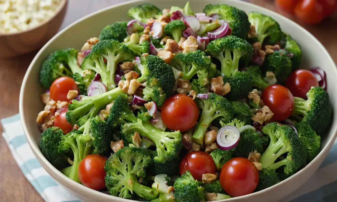 La ensalada de brócoli cremosa y saludable es un favorito en la comunidad