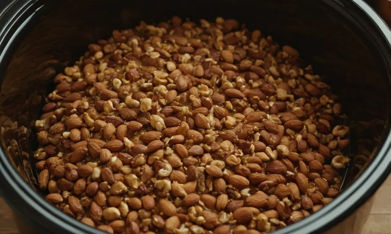 Se combinaron delicioso nueces picantes y la cocción lenta