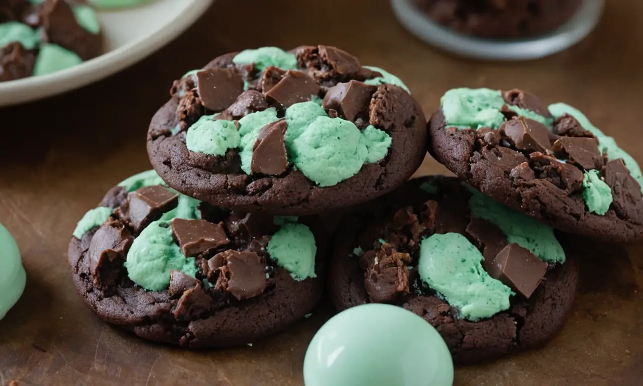 Galletas caseras de brownie y menta, también sin gluten