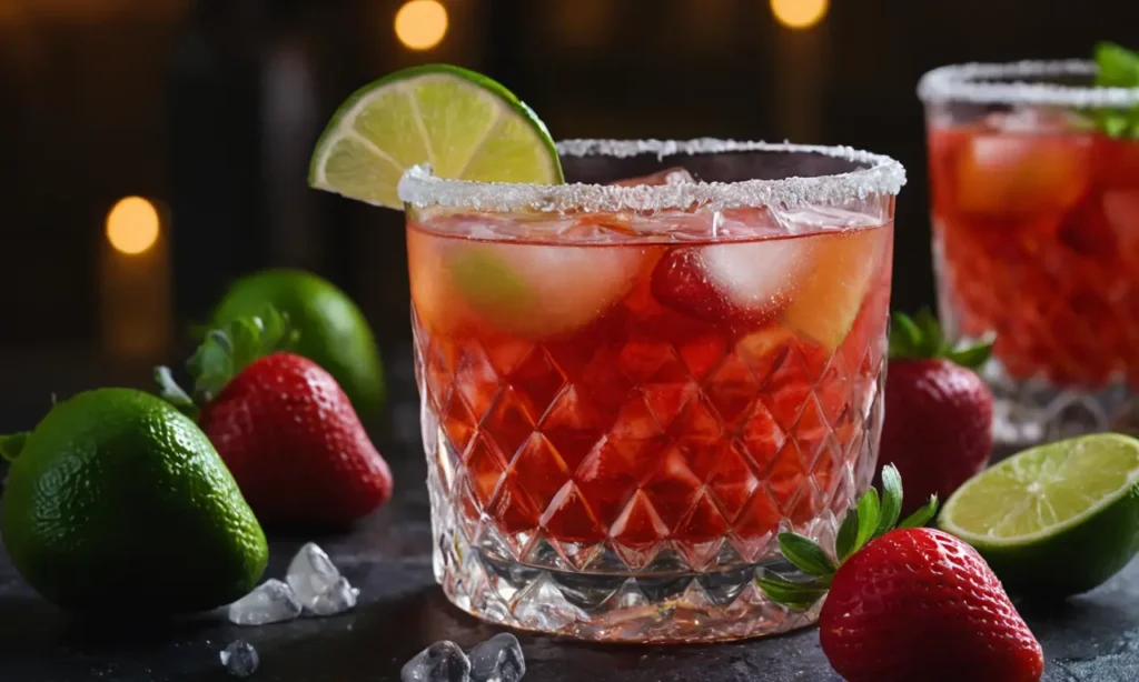 margaritas de fresa congeladas