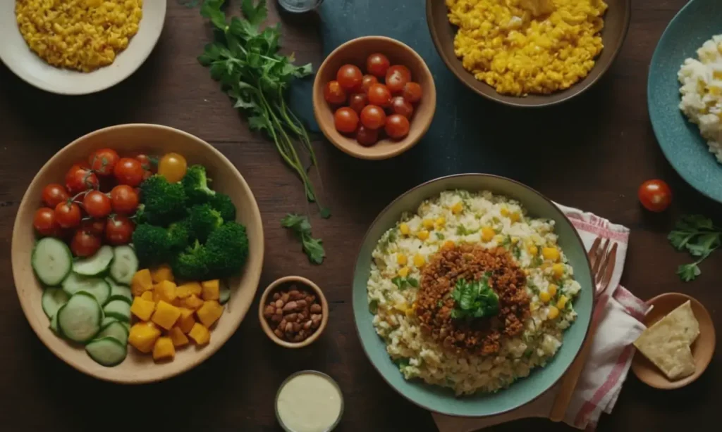 menus de preparación de comidas