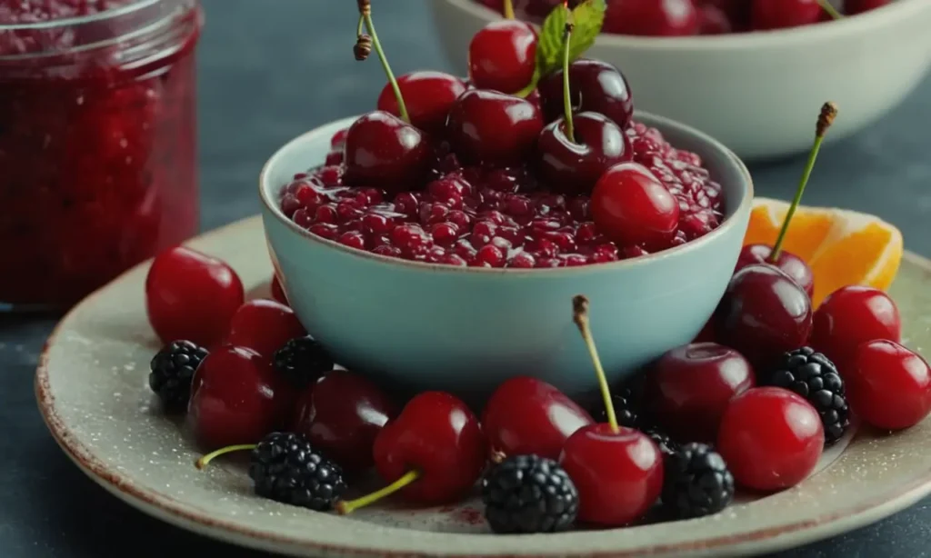 mermelada de cereza y chia