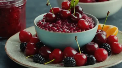 mermelada de cereza y chia