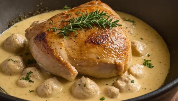 muslos de pollo con tomillo y dijon en olla de cocción lenta