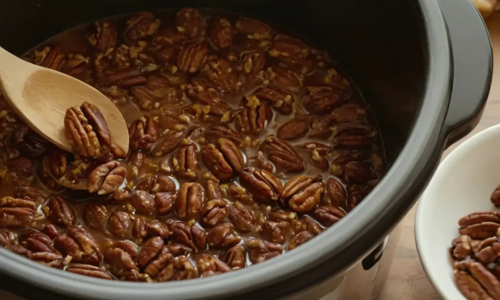 nueces especiadas olla de cocción lenta