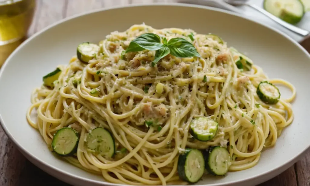 pasta carbonara calabacin