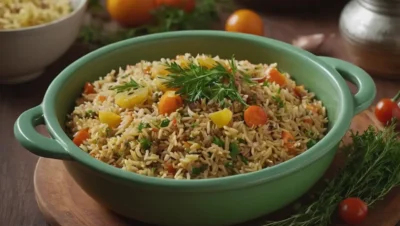pilaf de quinua con hierbas