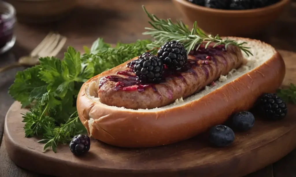 salchicha de desayuno con salvia y mora