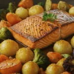 Salmon al horno en sartén con verduras: Fácil y rápido