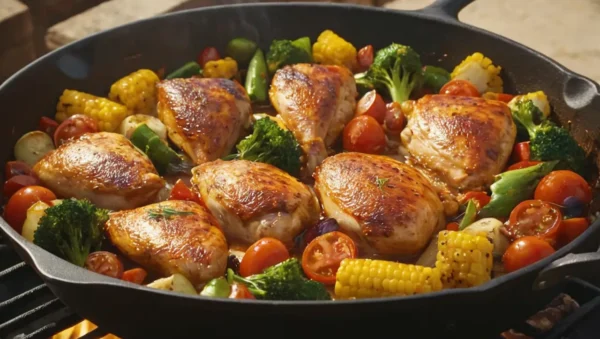 sarten mediterranea pollo verduras