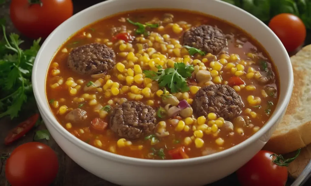 sopa de hamburguesa