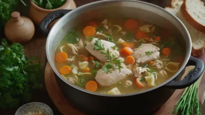 sopa de pollo sin tortilla