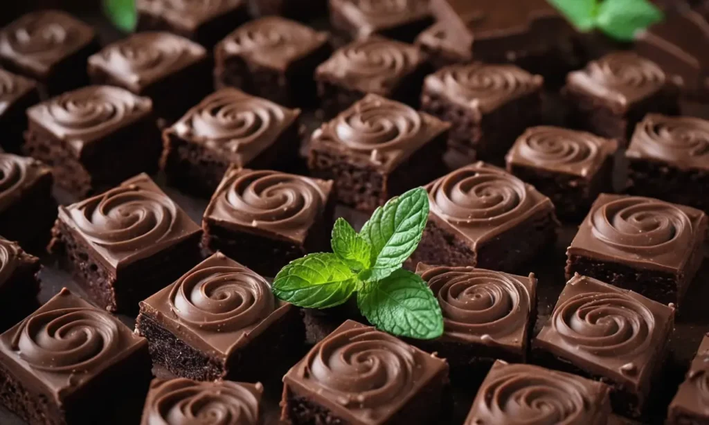 tazas de chocolate amargo y menta