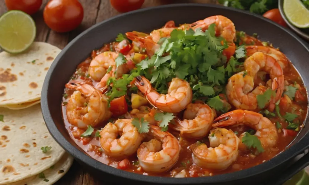 tazon de fajita de camarones