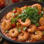 Tazán de fajita de camarones baja en carbohidratos