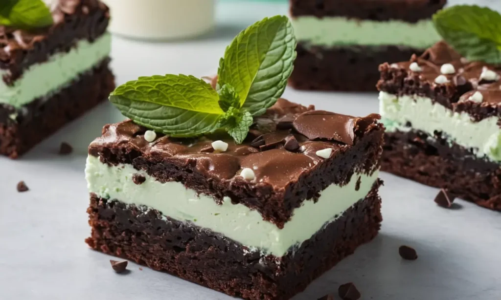 trufas de brownie de menta