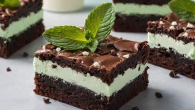 trufas de brownie de menta