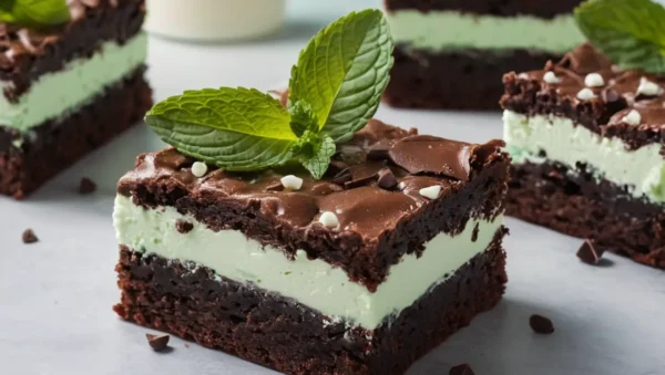 trufas de brownie de menta